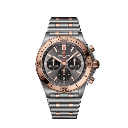 Breitling UB0134101B1U1 : Chronomat B01 42 Stainless Steel / Red Gold / Anthracite  / Rouleaux