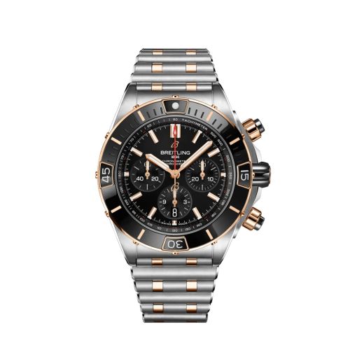 Breitling UB0136251B1U1 : Super Chronomat B01 44 Stainless Steel - Red Gold / Black / Rouleaux
