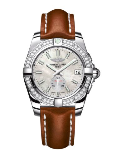 Breitling A3733053/A788/412X/A16BA.1 : Galactic 36 Automatic Stainless Steel / Diamond / Pearl / Calf