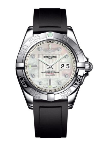 Breitling A49350L2.A702.132S : Galactic 41 Stainless Steel / Pearl Diamond / Rubber