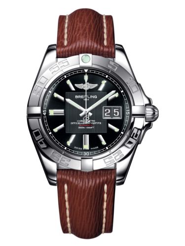 Breitling A49350L2.BA07.221X : Galactic 41 Stainless Steel / Trophy Black / Sahara