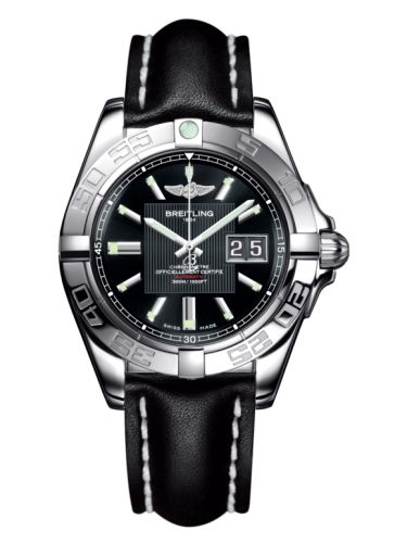 Breitling A49350L2.BA07.428X : Galactic 41 Stainless Steel / Trophy Black / Calf