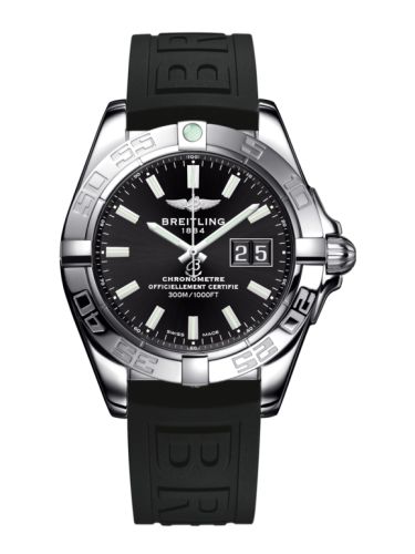 Breitling A49350L2.BE58.150S : Galactic 41 Stainless Steel / Onyx Black / Rubber