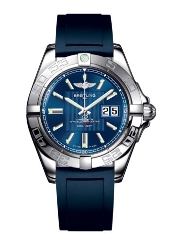 Breitling A49350L2.C806.138S : Galactic 41 Stainless Steel / Metallica Blue / Rubber