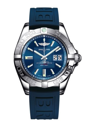 Breitling A49350L2.C806.148S : Galactic 41 Stainless Steel / Metallica Blue / Rubber