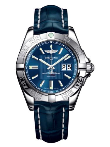 Breitling A49350L2.C806.718P : Galactic 41 Stainless Steel / Metallica Blue / Croco