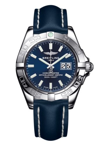 Breitling A49350L2.C929.113X : Galactic 41 Stainless Steel / Horizon Blue / Calf