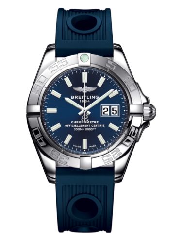 Breitling A49350L2.C929.203S : Galactic 41 Stainless Steel / Horizon Blue / Rubber