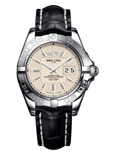 Breitling A49350L2.G699.728P : Galactic 41 Stainless Steel / Sierra Silver / Croco