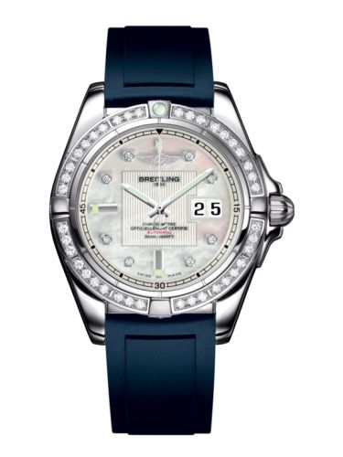 Breitling A49350LA.A702.138S : Galactic 41 Stainless Steel / Diamond / Pearl Diamond / Rubber