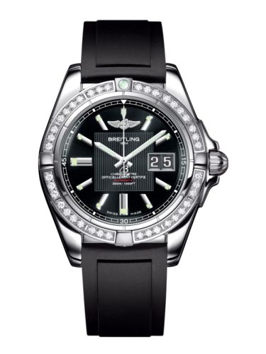 Breitling A49350LA.BA07.132S : Galactic 41 Stainless Steel / Diamond / Trophy Black / Rubber