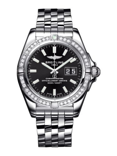 Breitling A49350LA.BE58.366A : Galactic 41 Stainless Steel / Diamond / Onyx Black / Bracelet