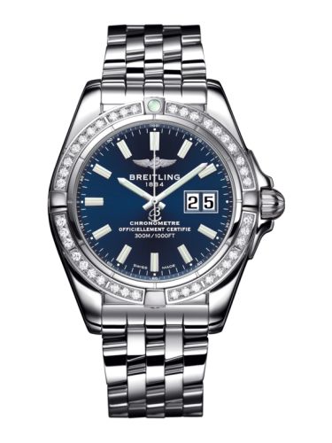 Breitling A49350LA.C929.366A : Galactic 41 Stainless Steel / Diamond / Horizon Blue / Bracelet