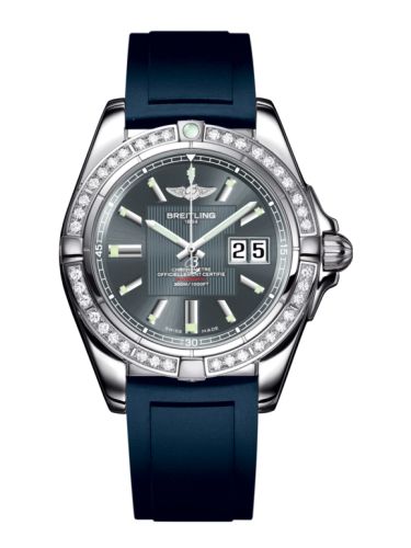 Breitling A49350LA.F549.138S : Galactic 41 Stainless Steel / Diamond / Tomcat Gray / Rubber