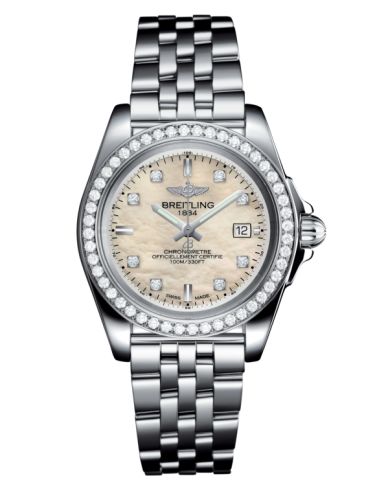 Breitling A71330531A1A1 : Galactic 32 Sleek Edition Stainless Steel / Diamond / Pearl Diamond / Bracelet