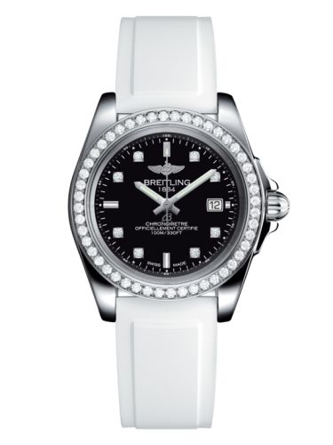 Breitling A7133053/BF63/164S/A14S.1 : Galactic 32 Sleek Edition Stainless Steel / Diamond / Trophy Black Diamond / Rubber