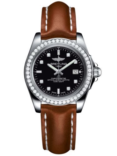 Breitling A7133053/BF63/406X/A14BA.1 : Galactic 32 Sleek Edition Stainless Steel / Diamond / Trophy Black Diamond / Calf