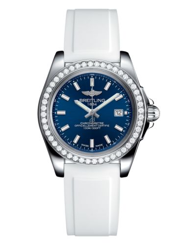 Breitling A7133053/C951/164S/A14S.1 : Galactic 32 Sleek Edition Stainless Steel / Diamond / Horizon Blue / Rubber