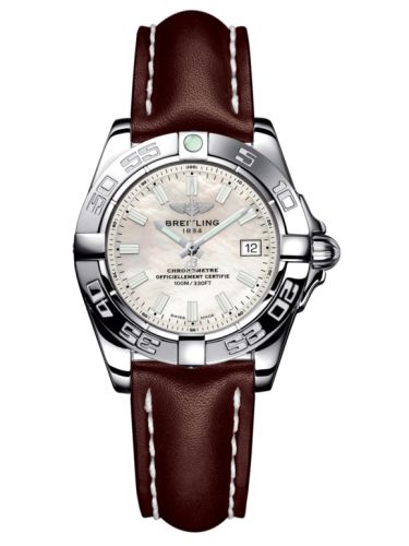 Breitling A71356L2.A787.410X : Galactic 32 Stainless Steel / Pearl / Calf