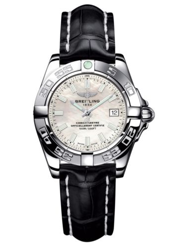 Breitling A71356L2.A787.777P : Galactic 32 Stainless Steel / Pearl / Croco