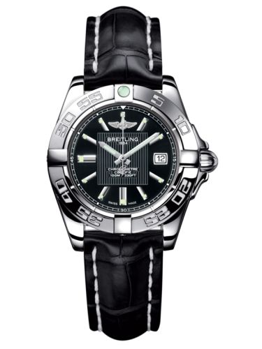 Breitling A71356L2.BA10.777P : Galactic 32 Stainless Steel / Trophy Black / Croco