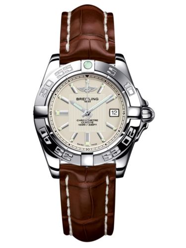 Breitling A71356L2.G702.778P : Galactic 32 Stainless Steel / Sierra Silver / Croco