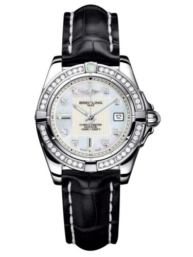 Breitling A71356LA.A708.777P : Galactic 32 Stainless Steel / Diamond / Pearl Diamond / Croco