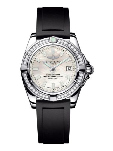 Breitling A71356LA.A787.133S : Galactic 32 Stainless Steel / Diamond / Pearl / Rubber