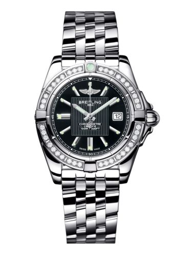 Breitling A71356LA.BA10.367A : Galactic 32 Stainless Steel / Diamond / Trophy Black / Bracelet