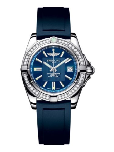 Breitling A71356LA.C811.141S : Galactic 32 Stainless Steel / Diamond / Metallica Blue / Rubber