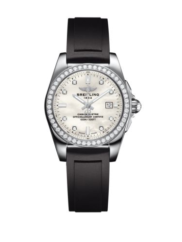 Breitling A7234853|A785|248S : Galactic 29 Stainless Steel / Diamond / Pearl Diamond / Rubber