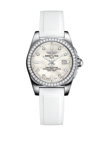 Breitling A7234853/A785/249S/A12S.1 : Galactic 29 Stainless Steel / Diamond / Pearl Diamond / Rubber