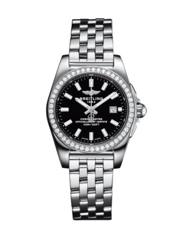 Breitling A7234853/BE49/791A : Galactic 29 Stainless Steel / Diamond / Trophy Black / Bracelet