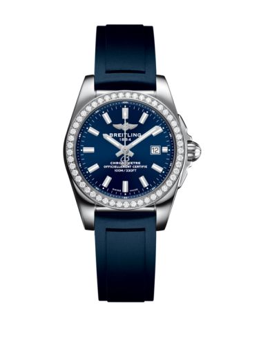 Breitling A7234853/C948/287S/A12S.1 : Galactic 29 Stainless Steel / Diamond / Horizon Blue / Rubber