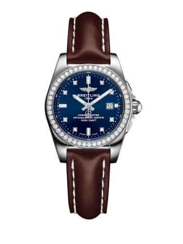 Breitling A7234853/C965/484X/A12BA.1 : Galactic 29 Stainless Steel / Diamond / Horizon Blue Diamond / Calf