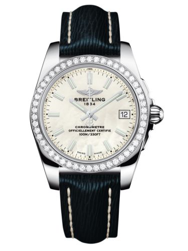 Breitling A7433053.A779.215X : Galactic 36 Stainless Steel / Diamond / Pearl / Sahara