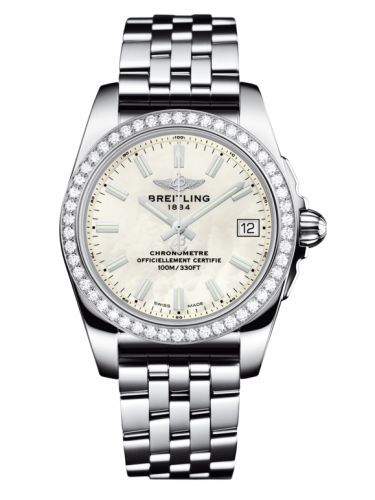 Breitling A7433053.A779.376A : Galactic 36 Stainless Steel / Diamond / Pearl / Bracelet