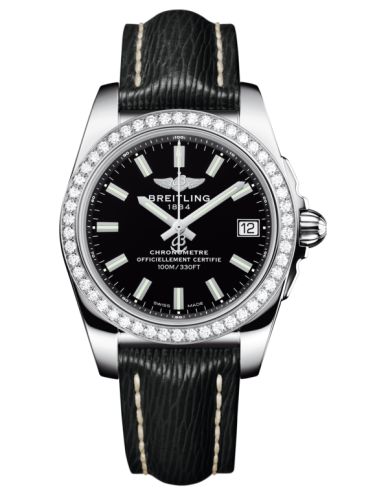 Breitling A7433053.BE08.213X : Galactic 36 Stainless Steel / Diamond / Trophy Black / Sahara