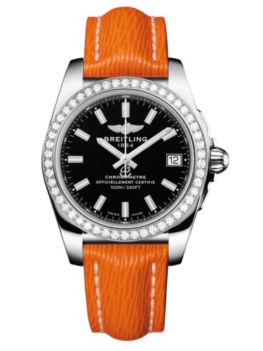 Breitling A7433053.BE08.217X : Galactic 36 Stainless Steel / Diamond / Trophy Black / Sahara