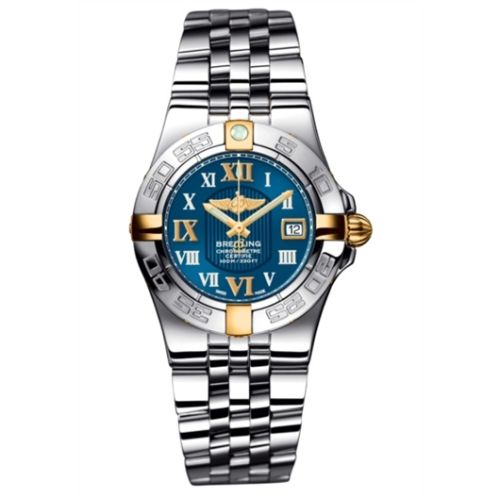 Breitling B71340L2.C779.368A : Galactic 30 Two Tone Blue / Roman / Bracelet