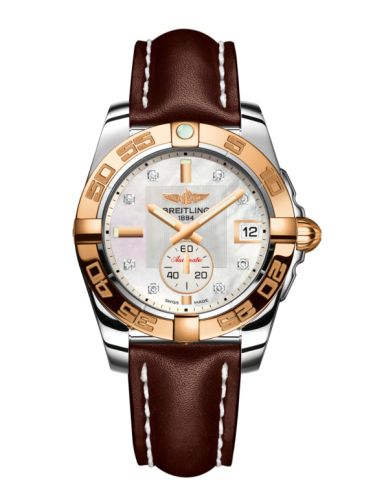 Breitling C3733012/A725/416X/A16BA.1 : Galactic 36 Automatic Stainless Steel / Rose Gold / Pearl Diamond / Calf