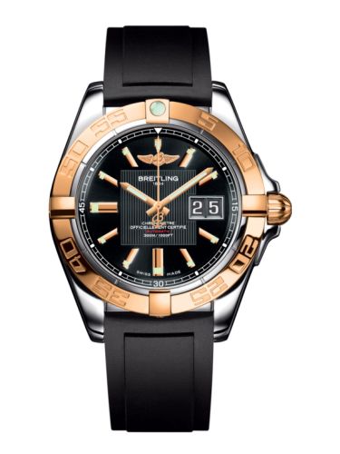 Breitling C49350L2.BA09.132S : Galactic 41 Stainless Steel / Rose Gold / Trophy Black / Rubber