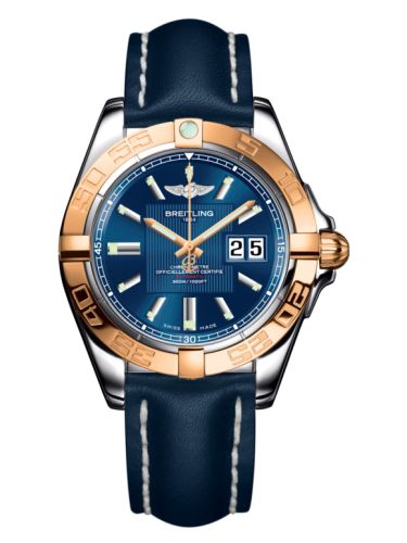 Breitling C49350L2.C810.113X : Galactic 41 Stainless Steel / Rose Gold / Metallica Blue / Calf