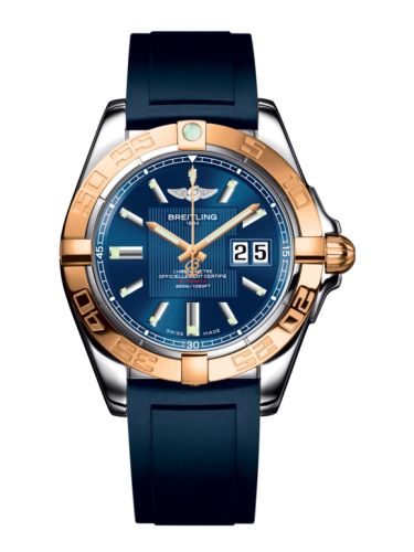 Breitling C49350L2.C810.138S : Galactic 41 Stainless Steel / Rose Gold / Metallica Blue / Rubber