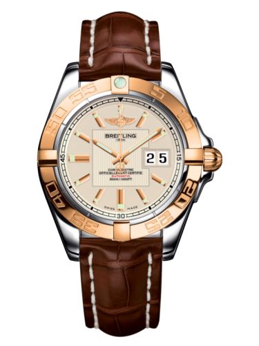 Breitling C49350L2.G701.722P : Galactic 41 Stainless Steel / Rose Gold / Sierra Silver / Croco