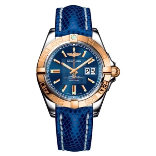 Breitling C49350L2.C810.143Z : Galactic 41 Stainless Steel / Rose Gold / Metallica Blue / Teju