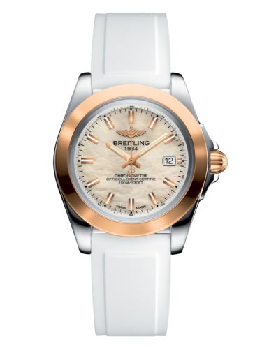 Breitling C7133012/A802/164S/A14S.1 : Galactic 32 Sleek Edition Stainless Steel / Rose Gold / Pearl / Rubber