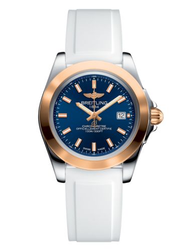 Breitling C7133012/C952/164S/A14S.1 : Galactic 32 Sleek Edition Stainless Steel / Rose Gold / Horizon Blue / Rubber