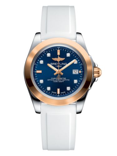 Breitling C7133012/C967/164S/A14S.1 : Galactic 32 Sleek Edition Stainless Steel / Rose Gold / Horizon Blue Diamond / Rubber