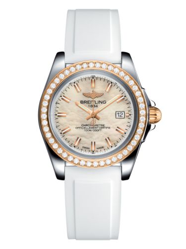 Breitling C7133053/A802/164S/A14S.1 : Galactic 32 Sleek Edition Stainless Steel / Rose Gold / Diamond / Pearl / Rubber
